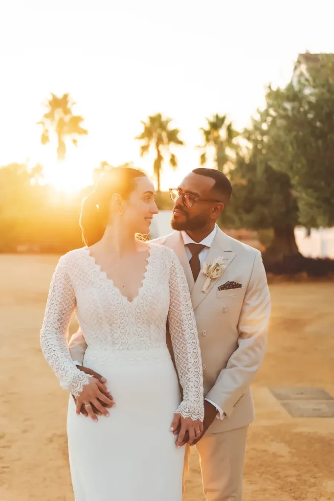 Miradas durante la ceremonia de boda