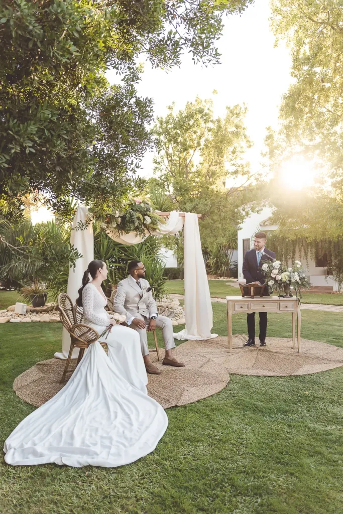 Decoración cuidada en una boda en finca