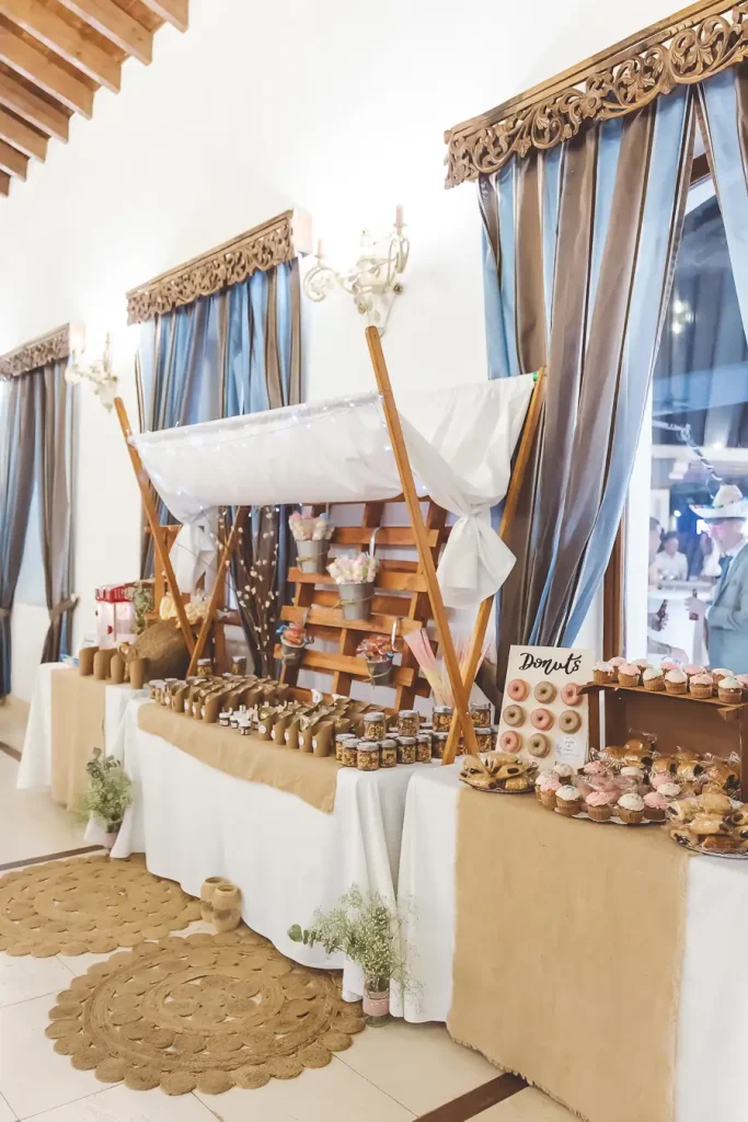 Decoración cuidada en una boda en finca