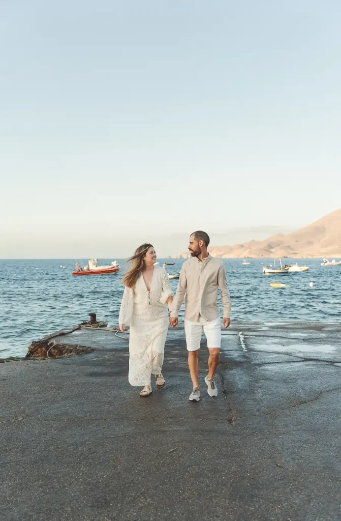 Preboda al amanecer en La Isleta del Moro, Cabo de Gata
