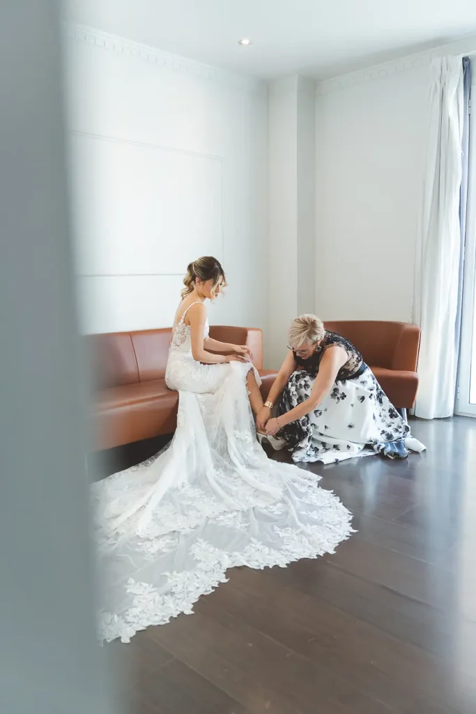 La novia lista para la ceremonia de su boda en Almería