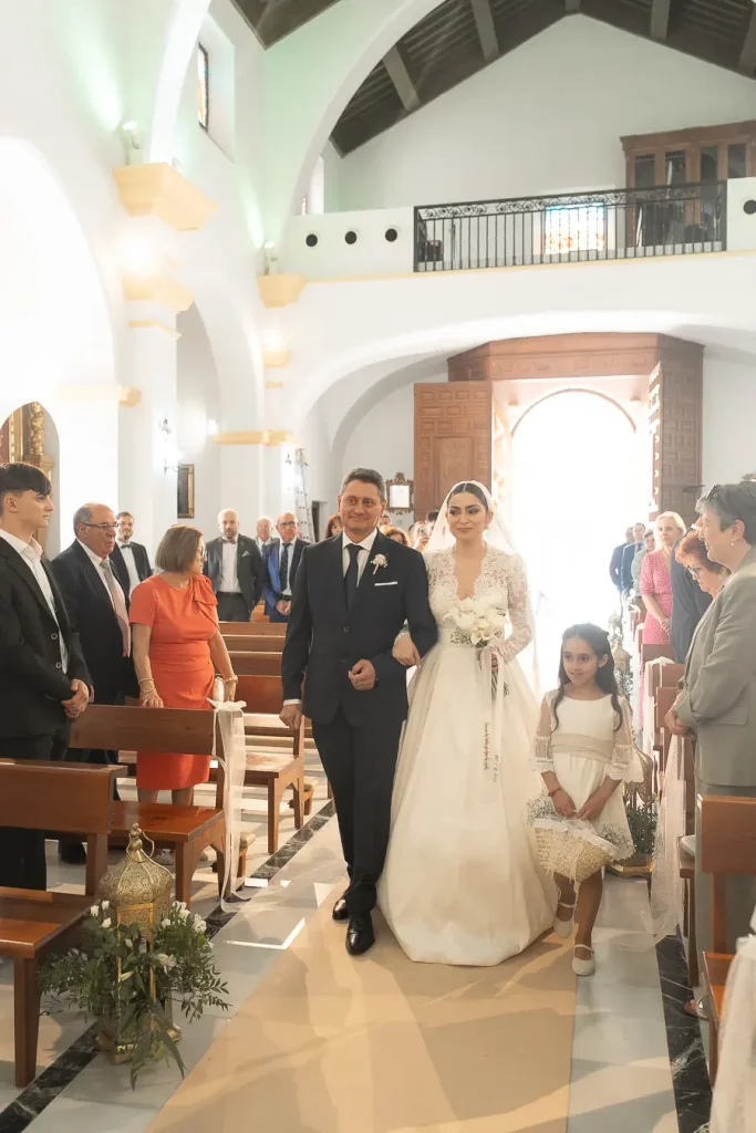 Llegada de la novia a la ceremonia