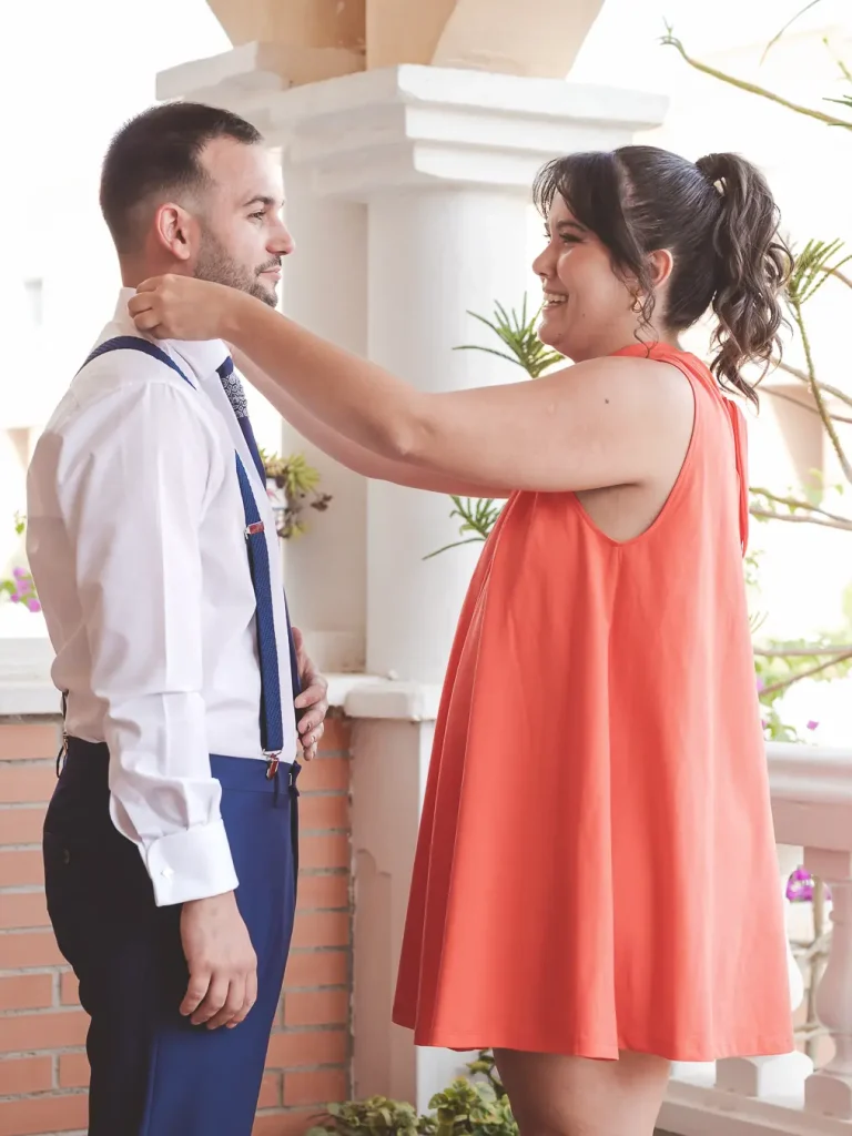 Preparativos Álvaro y su hermana.