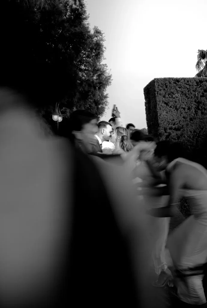 Fotografía artística de los novios.
